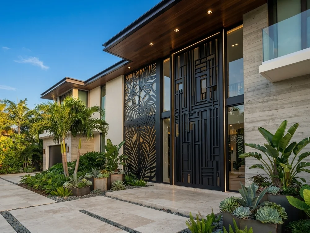 Decorative architectural entry screens
